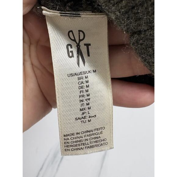 Goodthreads Men’s Sweater Medium 100% Lambswool Green Fair Isle READ - Picture 4 of 4